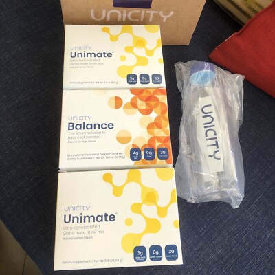 UFeelGreat Unicity Bottle with Lemon Unimate 60 count & Orange