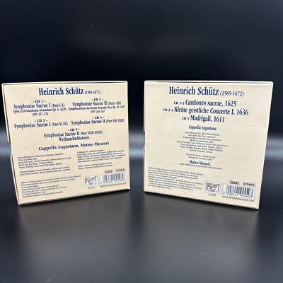 Heinrich Schutz Edition Vol 1 & 2 Cappella Augustana Messori