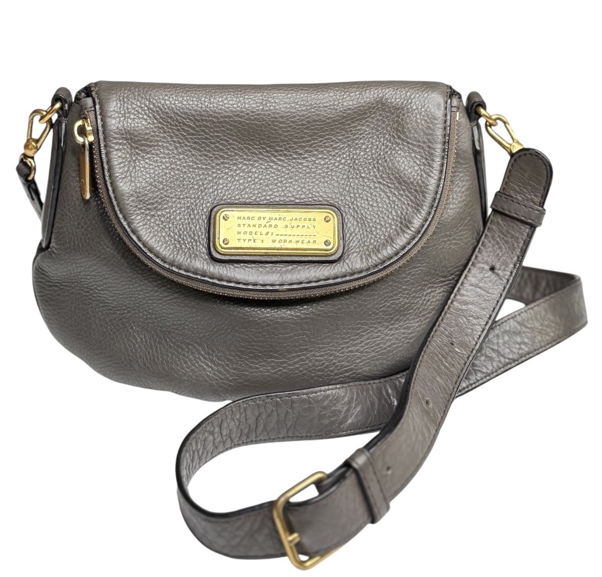 MARC BY MARC JACOBS Classic Q NATASHA Gray Crossbody Shoulder Bag