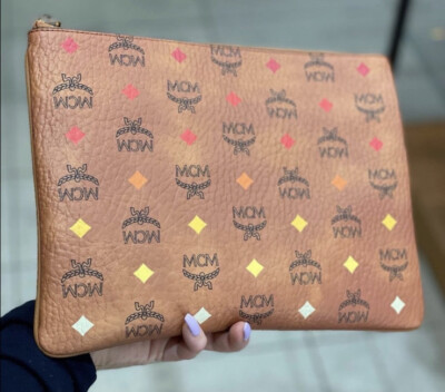 MCM Coated Canvas Rainbow Spectrum Visetos Flat Crossbody Purse