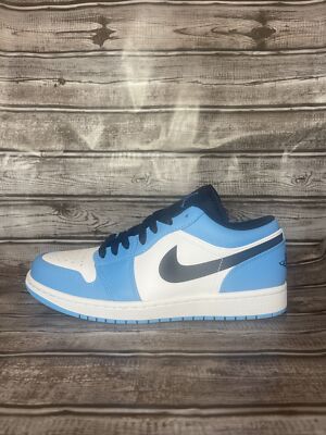 Nike Air Jordan 1 Low UNC White Dark Powder Blue Obsidian Mens