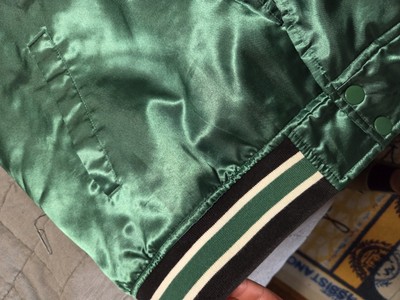 Supreme x Champion Hooded Satin Varsity Jacket - Valley Green