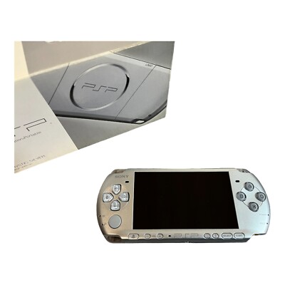 Sony PSP-3000 Silver Handheld Console w/2GB Memory Card Box
