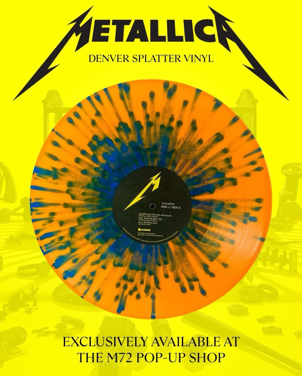 Metallica Denver Colorado Vinyl M72 Pop Up 72 Seasons Splatter