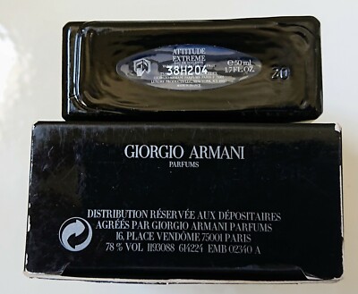 Giorgio Armani Attitude Extreme EDT For Men New 50ml 1.7 fl oz