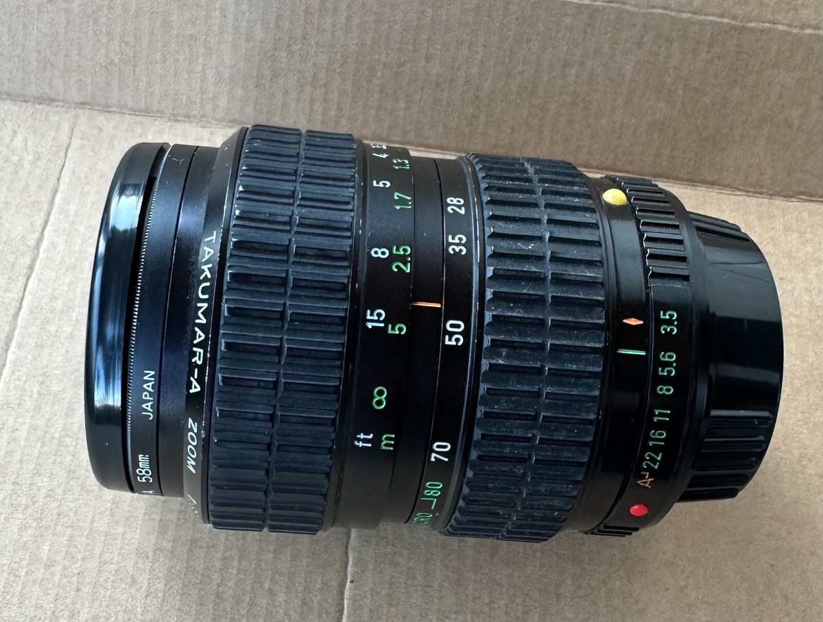Pentax 28-80mm f3.5-4.5 Takumar A Macro MF Lens SN5708017+filter