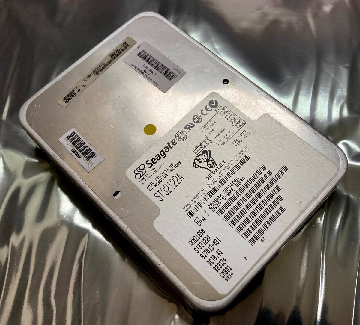 Vintage (1998) Seagate Medalist ST32122A, 2.1GB 4500RPM PATA IDE
