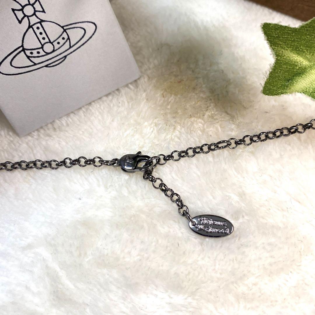 Vivienne Westwood Necklace Ornamental Small Orb Gunmetal NEW Japan