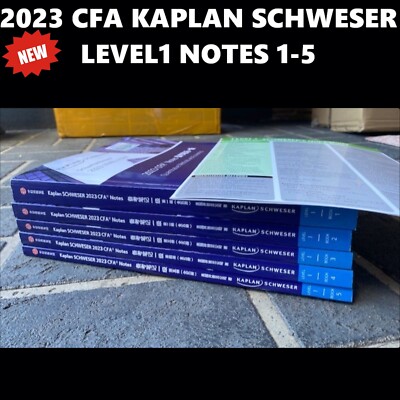 BRAND NEW 2023 CFA Level 1 Kaplan Schweser Notes Books 1-5 +