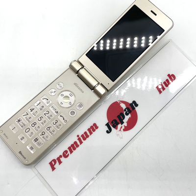 Sharp AQUOS Keitai SH-01J Gold Flip Phone Unlocked SIM Free Used