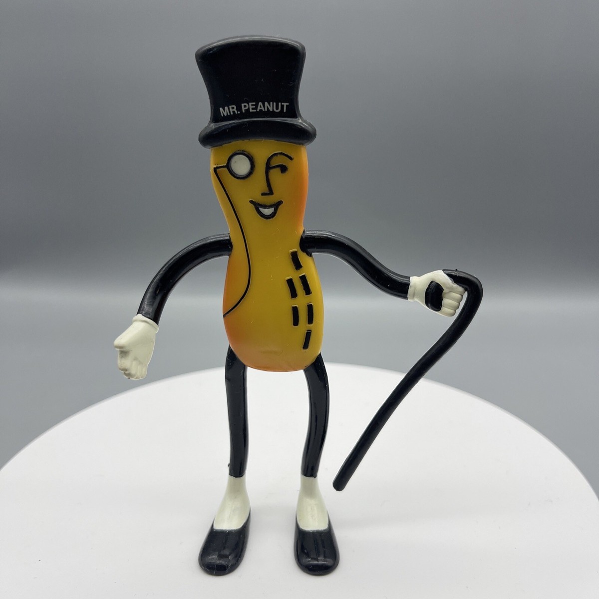 Vintage Planters 1991 Mr. Peanut Posable Bendable Figure Yellow