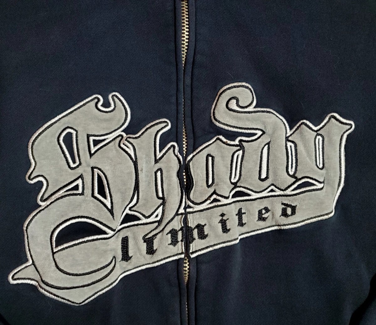 Authentic Shady Limited Mens Full Zip Embroidered Hoodie Size 3XL