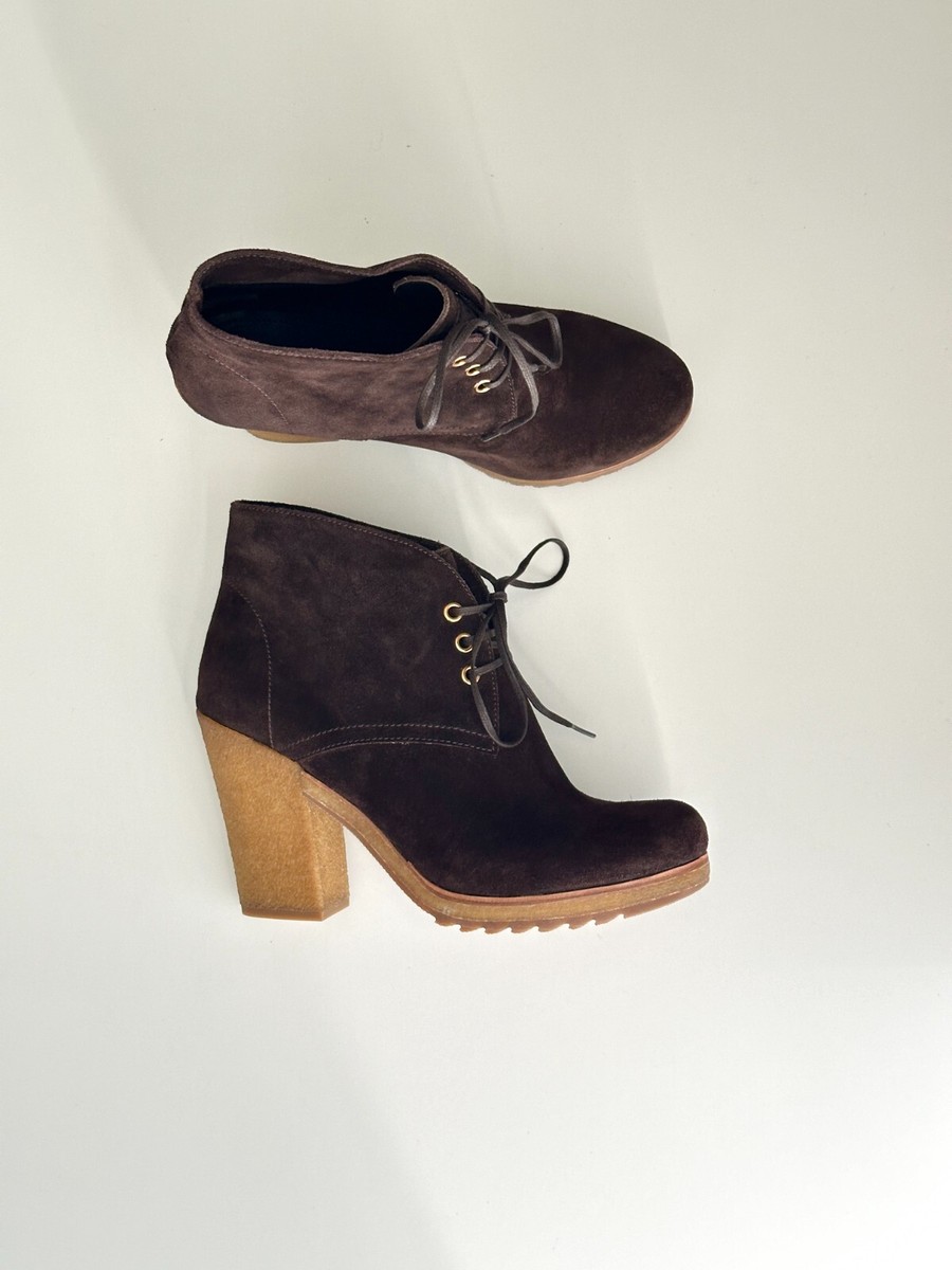 PRADA編み上げブーツ！36ブラウン PRADA編み上げブーツ！36ブラウン