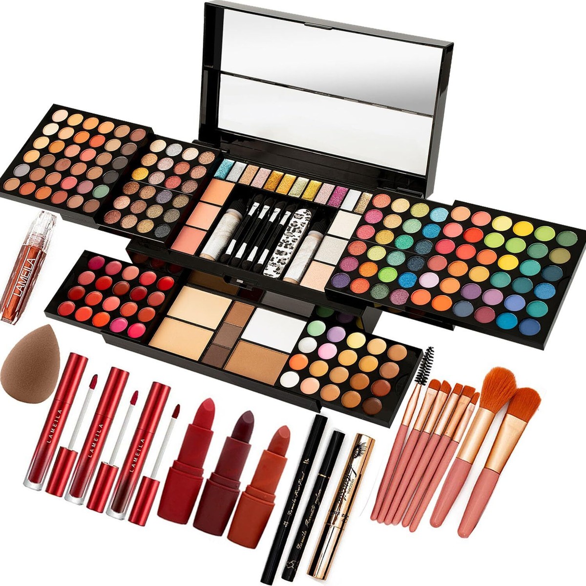 M 187 Colors Professional Makeup Palette - All-in-One Kit With Eye