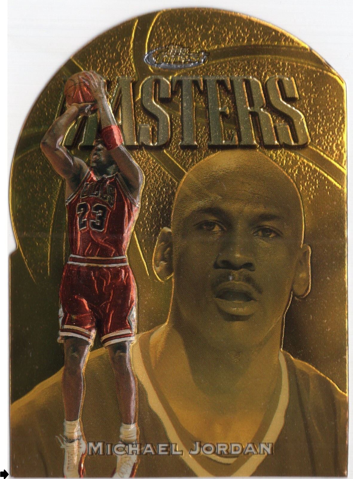 Michael Jordan 1997 Topps Finest #154 Gold - Embossed (No Coating