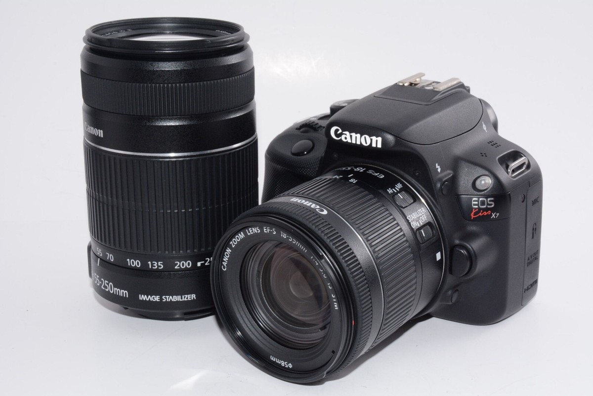 Exc+5/5150shots] Canon EOS Kiss X7 / 18-55/55-250 Lenses From