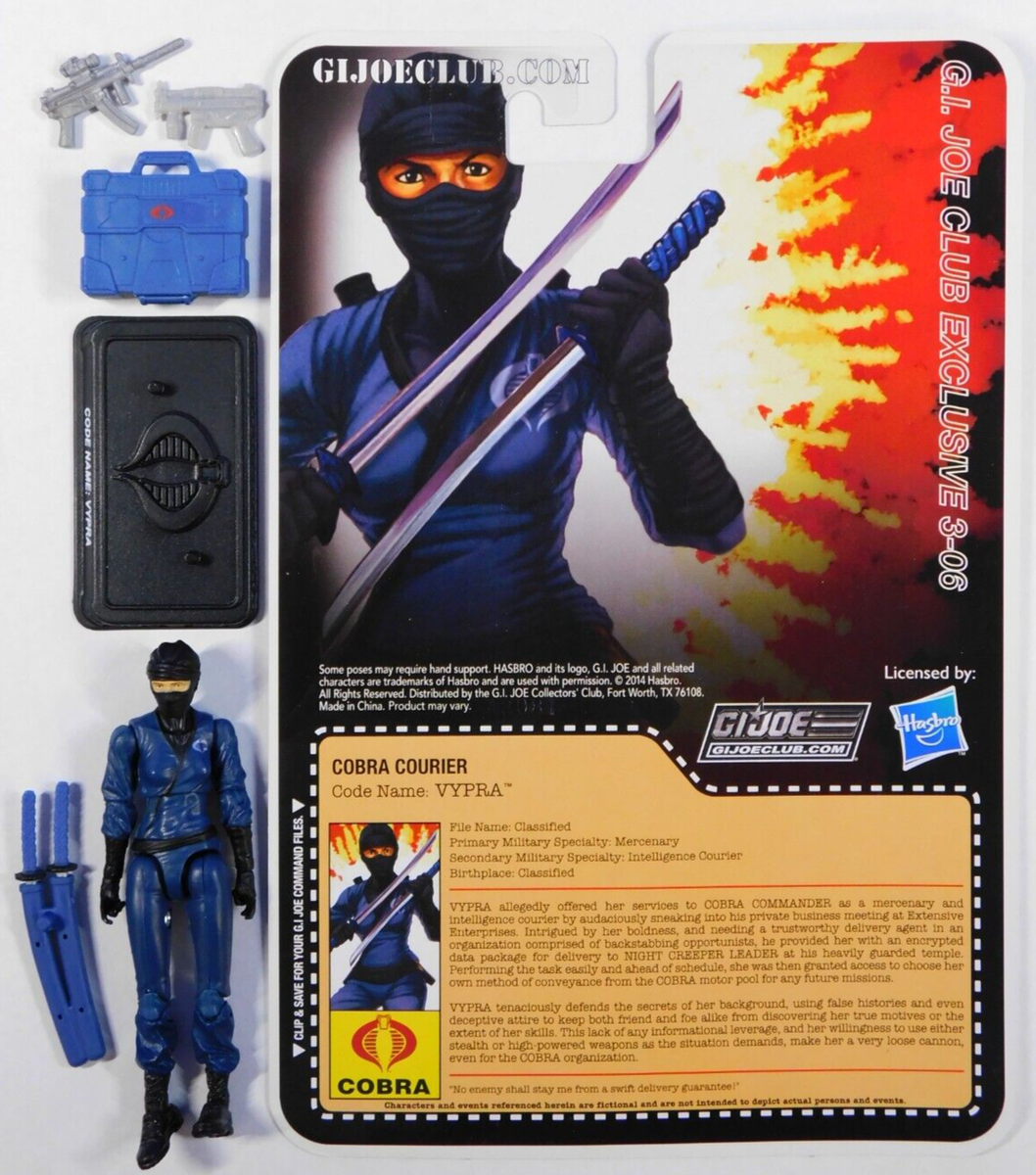 GI JOE COLLECTOR'S CLUB FSS 3.0 VYPRA COBRA COURIER COMPLETE WITH