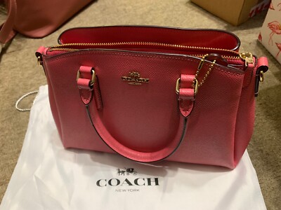 New Coach Mid Pink Bag- Size Medium Mini Sage Carryall Crossbody