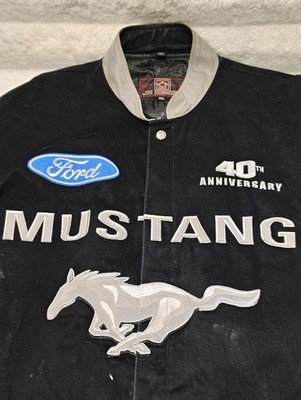 JH Design Ford Mustang 40th Anniversary Embroidered Jacket Black