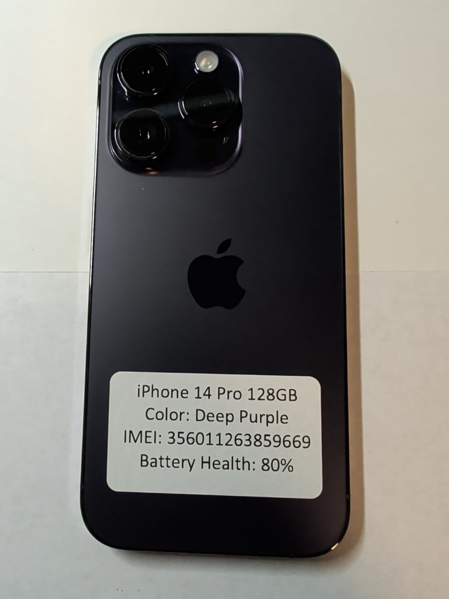 Apple iPhone 14 Pro - 128 GB - Deep Purple (Unlocked) - *Please