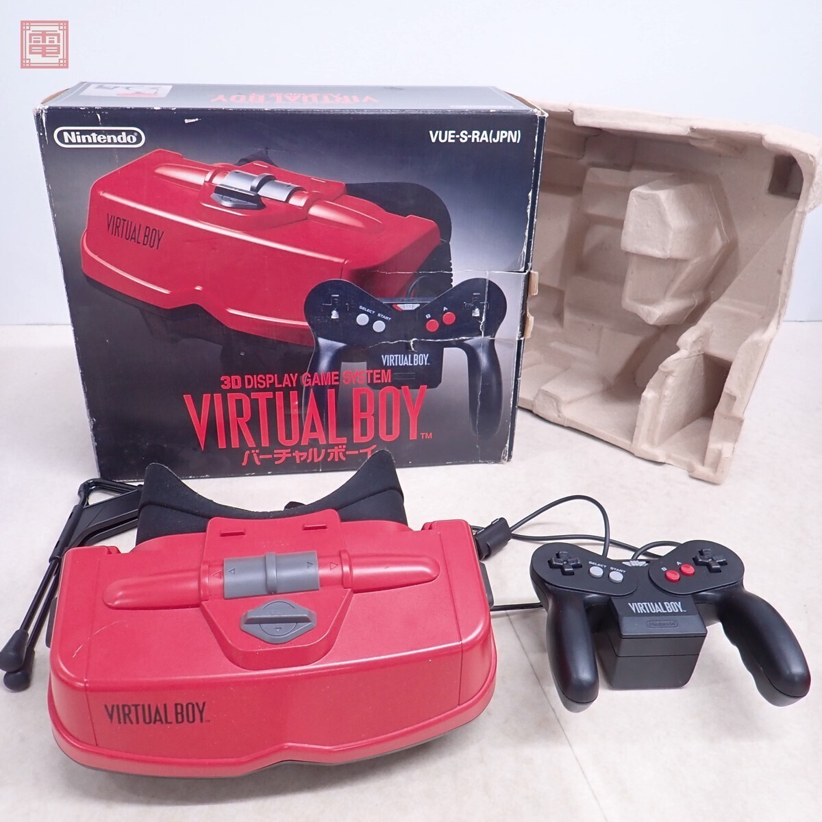 Nintendo Virtual Boy VUE-S-RA Game System Black Red JAPAN NTSC-J