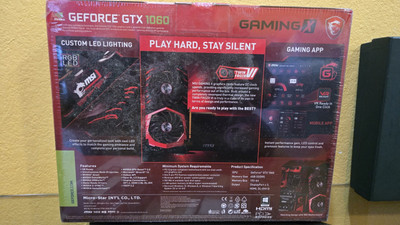 MSI GeForce GTX 1060 Gaming X 6GB With Original Box! Gift Quality