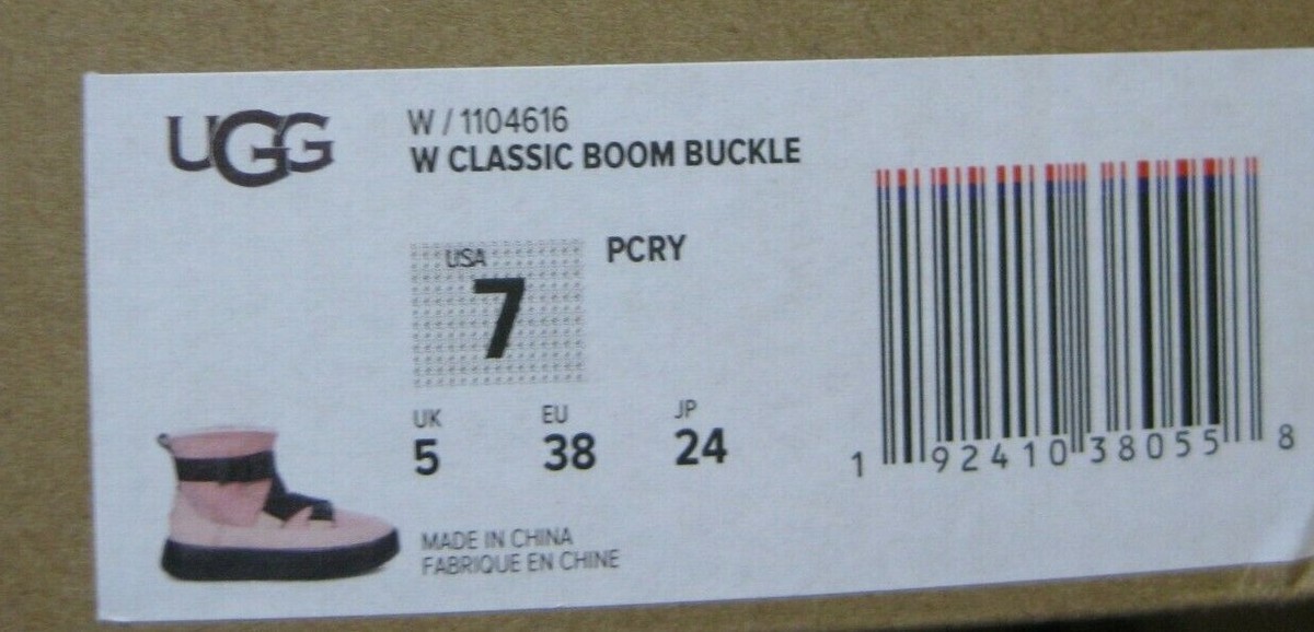 UGG CLASSIC BOOM BUCKLE WOMEN ANKLE BOOTS SUEDE PINK US 7 /UK 5