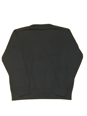 1017 ALYX 9SM Logo Cotton Crewneck Sweater Black Men's Size Large