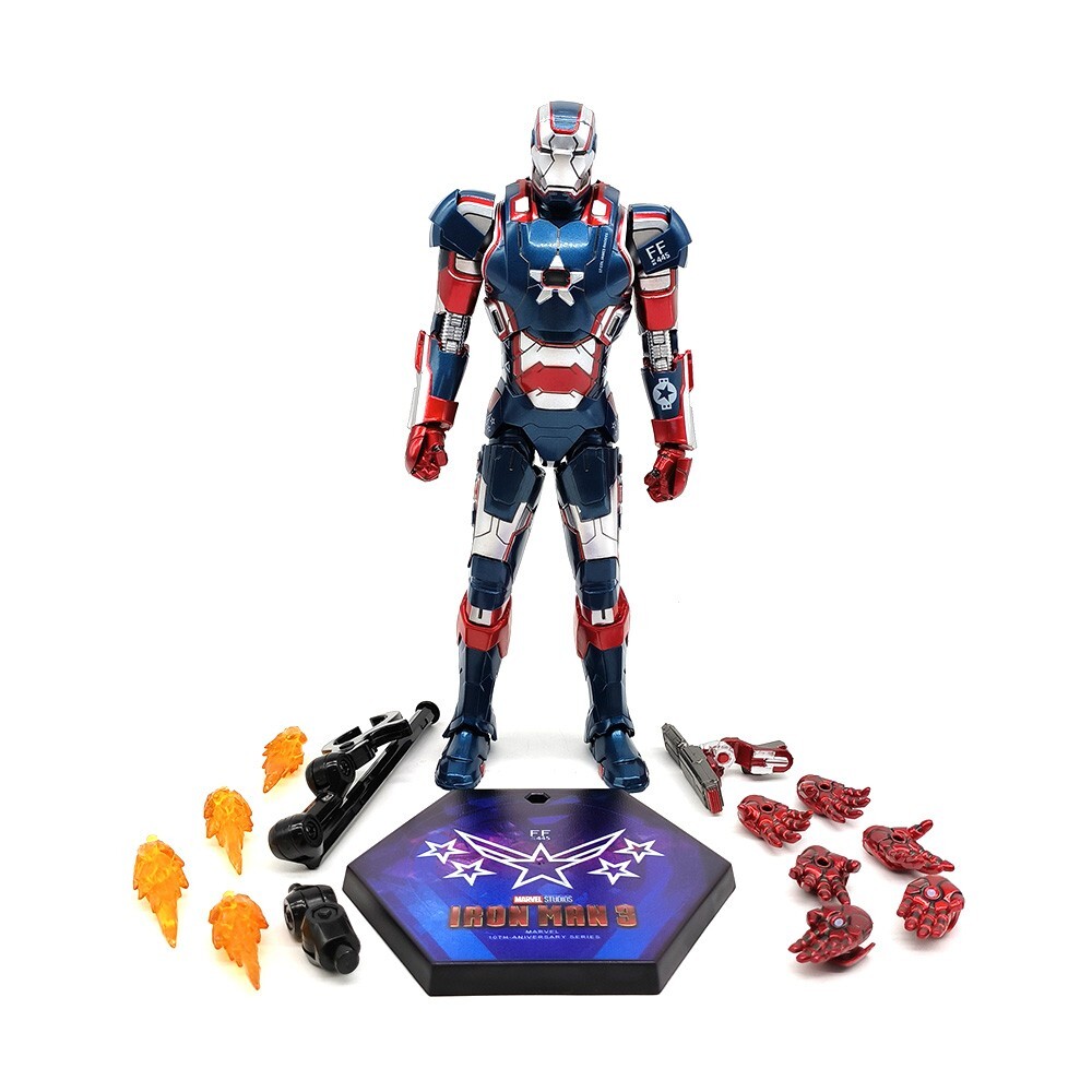 ZD Toys War Machine Iron Patriot Action Figure 7in Iron Man 3