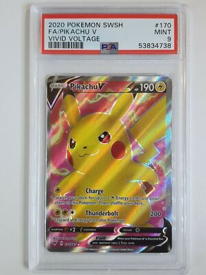 Pokemon Pikachu V Full Art 170/185 Vivid Voltage - PSA 9 | eBay
