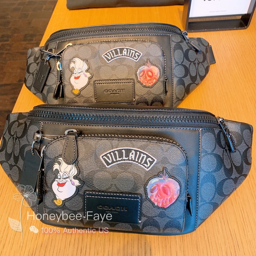 NWT Disney X Coach men's Track Belt Bag With Patches COUNT 1 | eBay