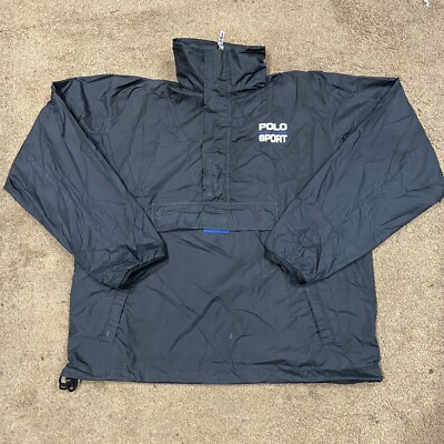 Vintage Polo Sport Spell Out Windbreaker Anorak Jacket Size M