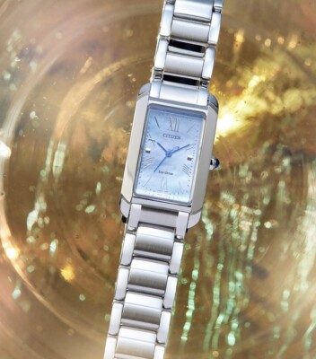 Citizen L EW5620-55N Rectangle Roman Numeral Mother Of Pearl