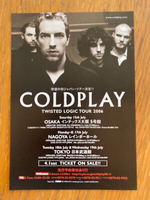COLDPLAY Japan mini-poster x4 TWISTED LOGIC live concert gig CD