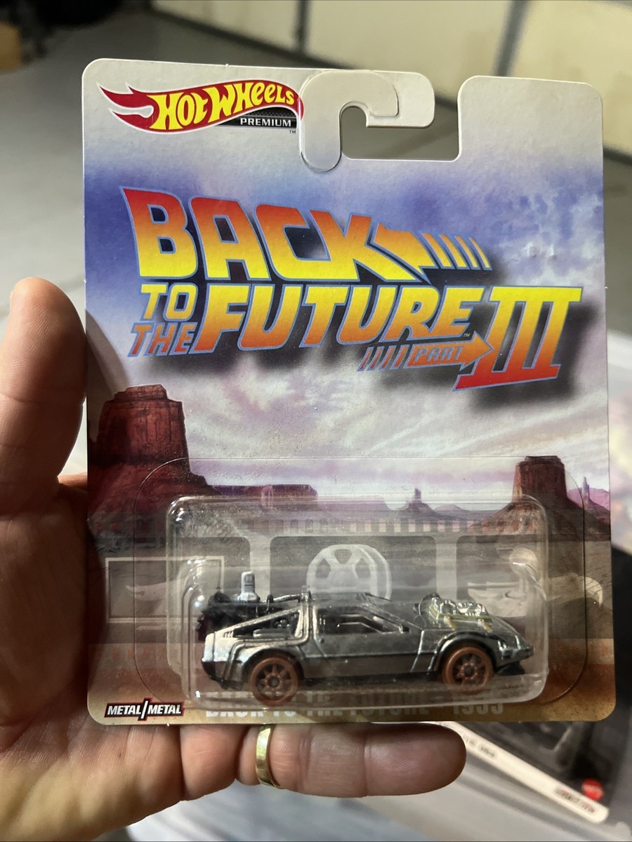 Hot Wheels Premium Back to the Future III DeLorean 1955 Silver Car