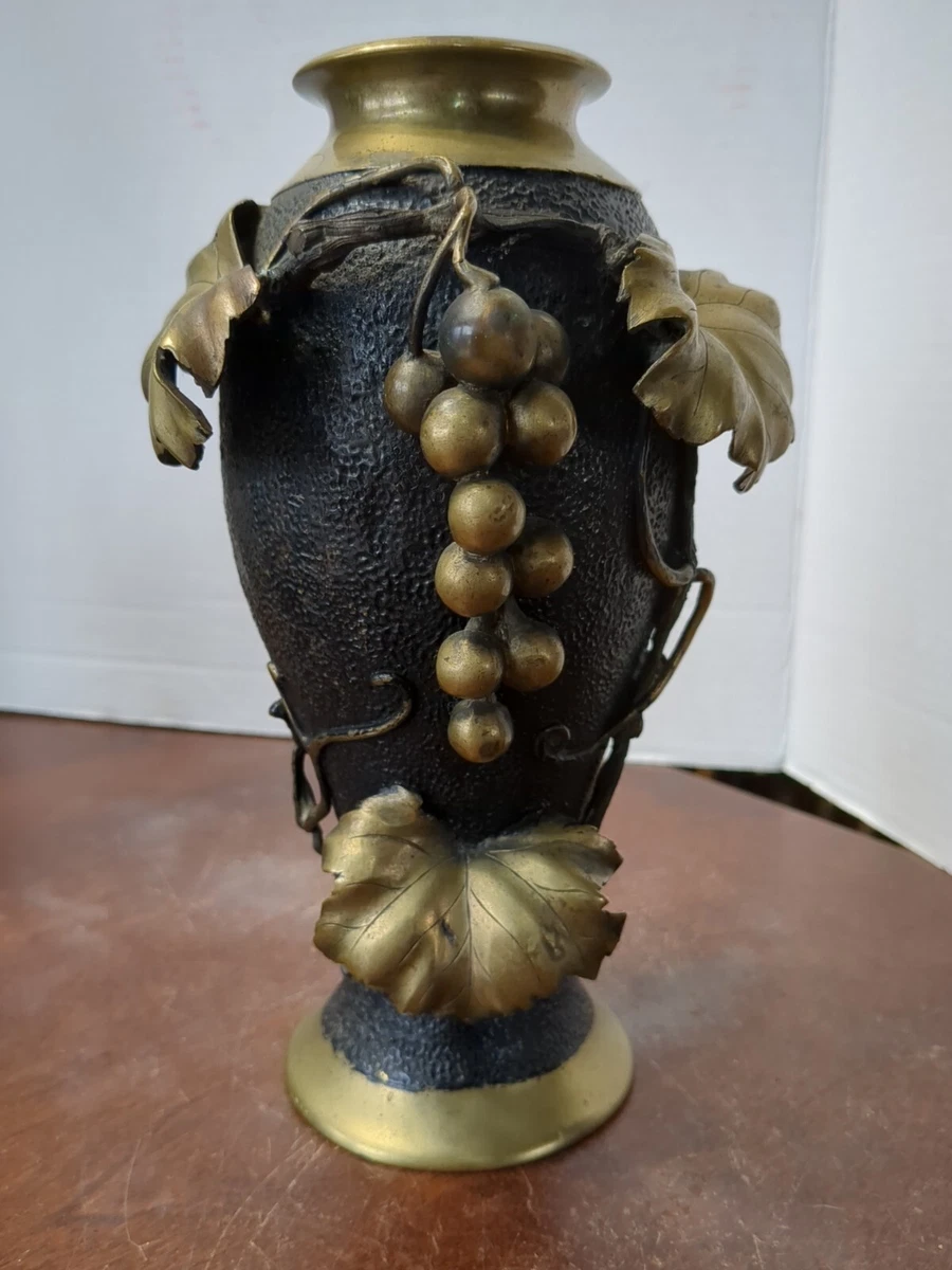 古董黄铜日本花瓶1900-1940 | eBay