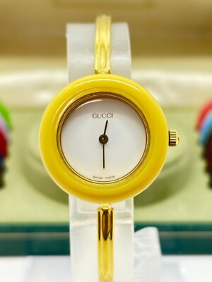 Near Mint w/Box] GUCCI 11/12 Change Bezel Ladies Watch 12 Colors