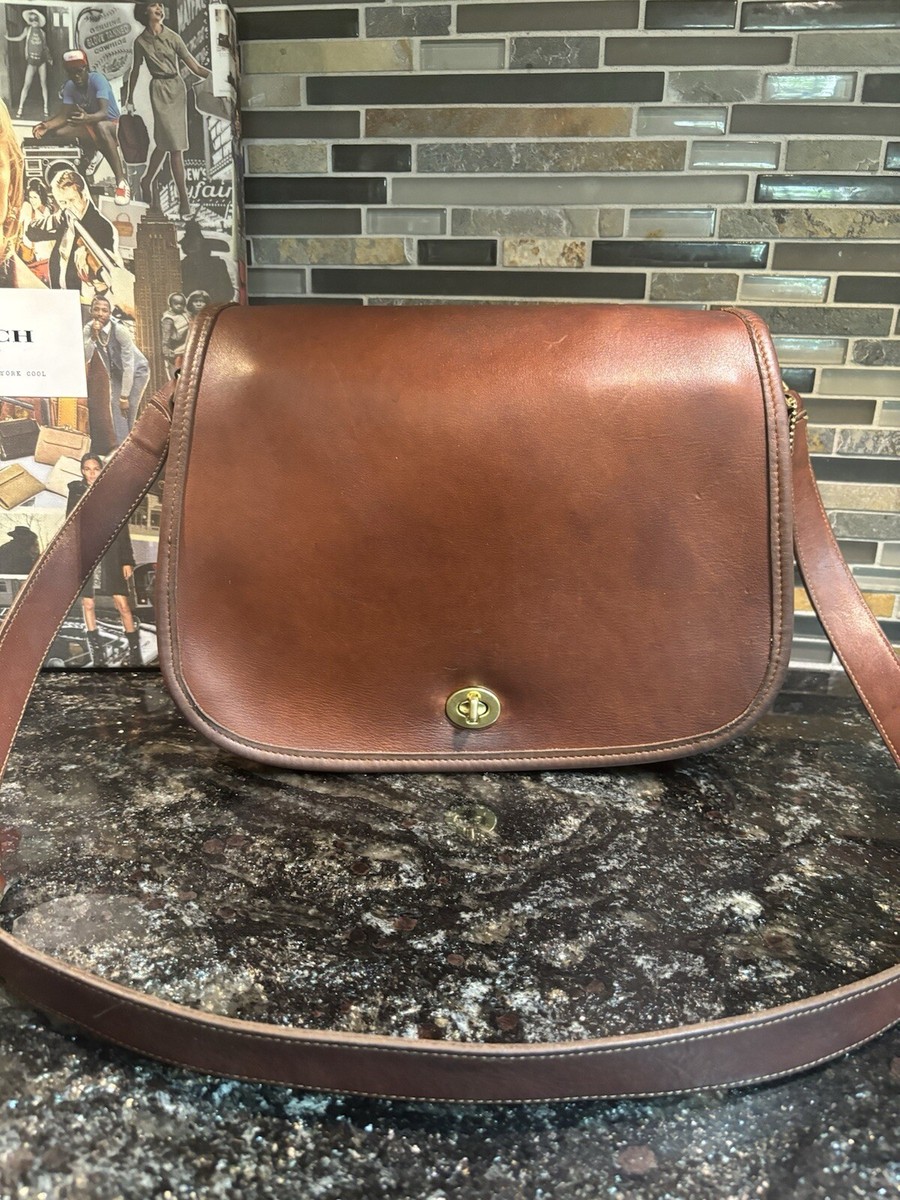 Coach Vintage Ranch Shoulder Bag Glovetanned Cowhide Leather 9851