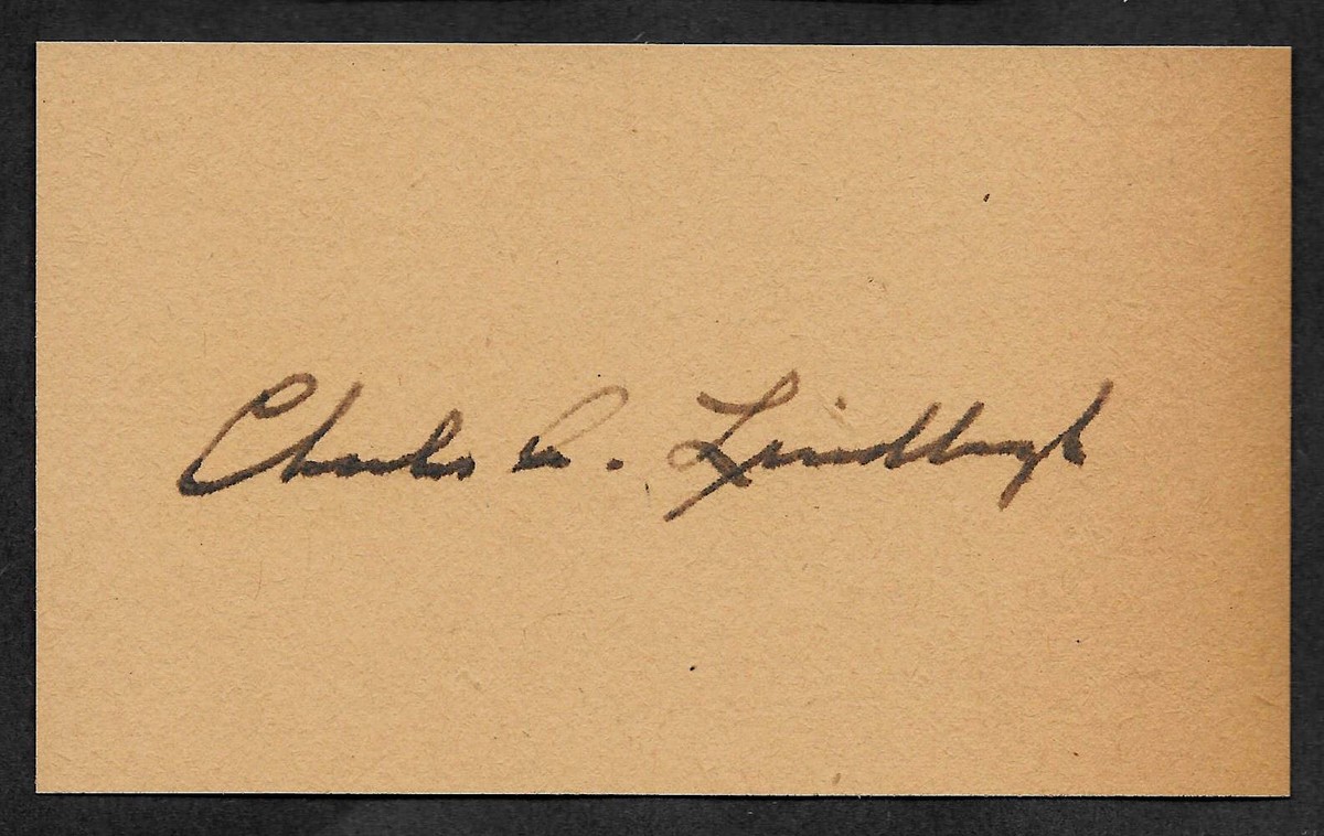 Charles Lindbergh Autograph Reprint On Genuine Original Period