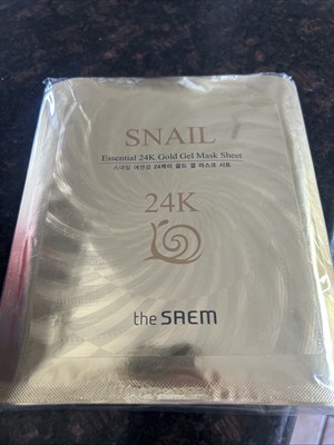 the SAEM] Essential 24K Gold Gel Snail Face Mask - 9 Sheets