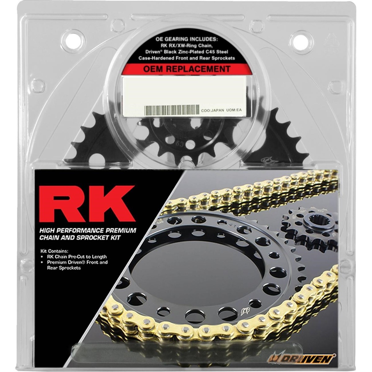 2019-2024 Kawasaki Ninja ZX-6R RK Chain and Sprocket Kit Stock 15