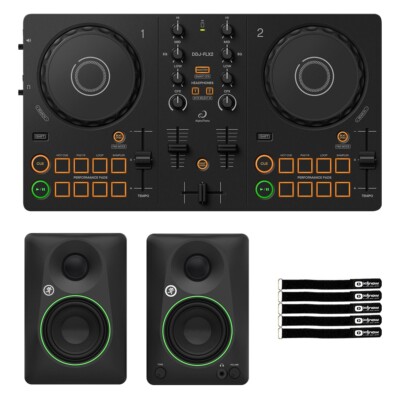 AlphaTheta DDJ-FLX2 Compact Beginner 2-Channel DJ Controller w