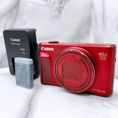 Excellent 5+Canon PowerShot SX720 HS-Red Compact Digital Camera