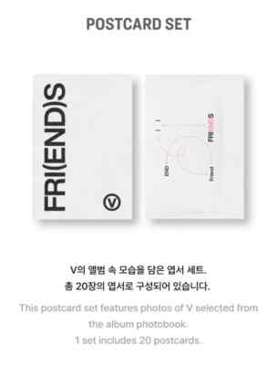 BTS BTS Taehyung FRI (END) S V Friends Postcard Set | eBay