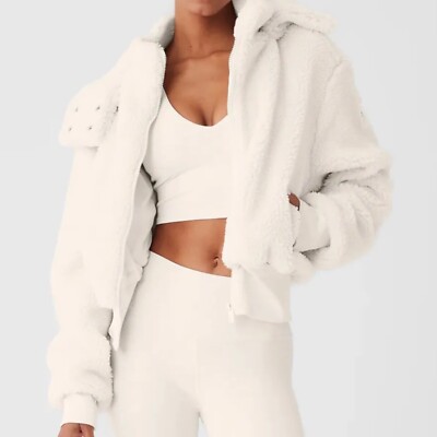 Alo Yoga Foxy Sherpa Jacket Ivory S | eBay