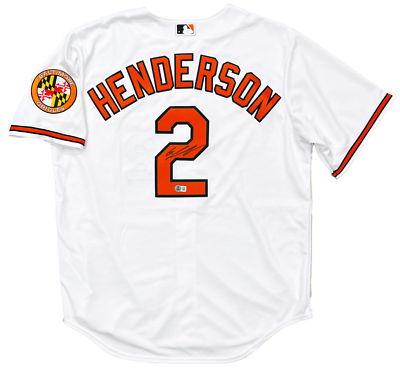 Gunnar Henderson Baltimore Orioles Signed Authentic Nike White