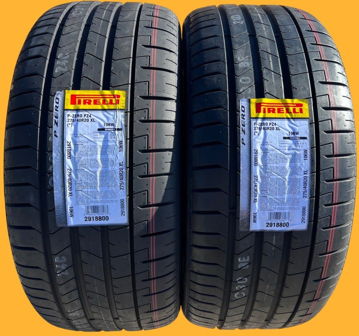 Set of TWO BRAND NEW 275/40R20 Pirelli P Zero PZ4 Sport Tires