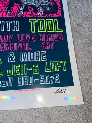 Tool New Years Eve 1991 12x36 Poster Lindsey Kuhn Green Jello 30th