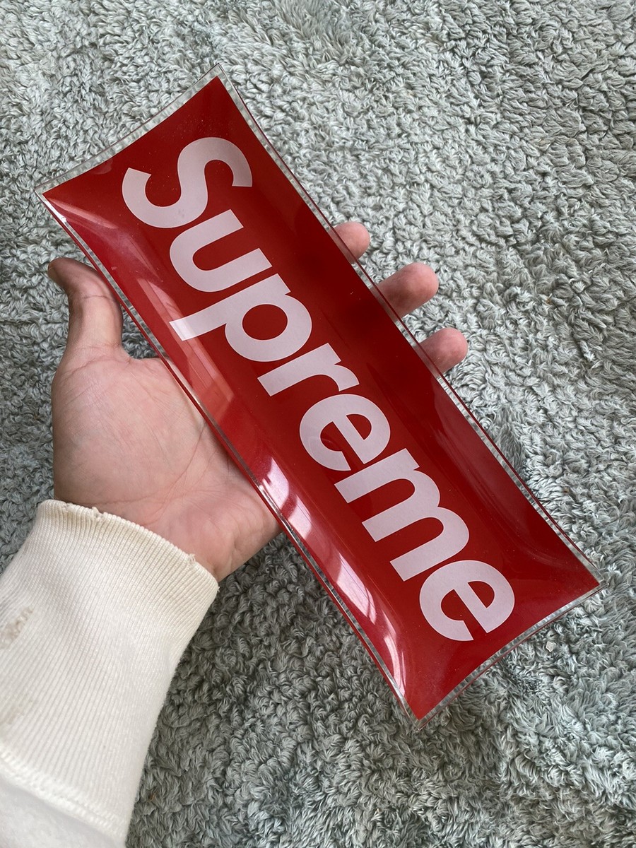 Supreme Box Logo Ashtray Clear Red SS13 100% Authentic | eBay