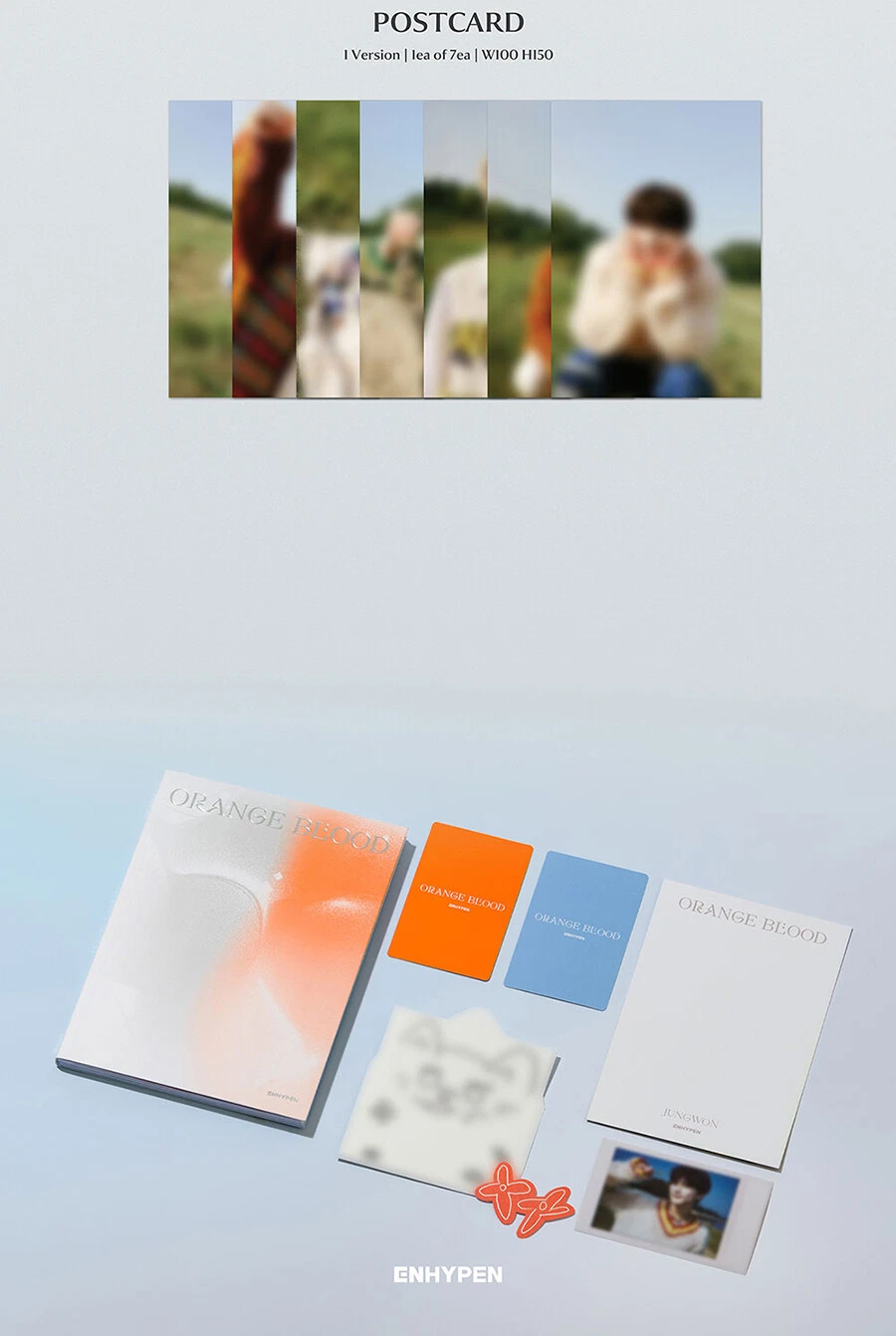 ENHYPEN ORANGE BLOOD 5th Mini Album ENGENE Ver/CD+Book+4 Card+